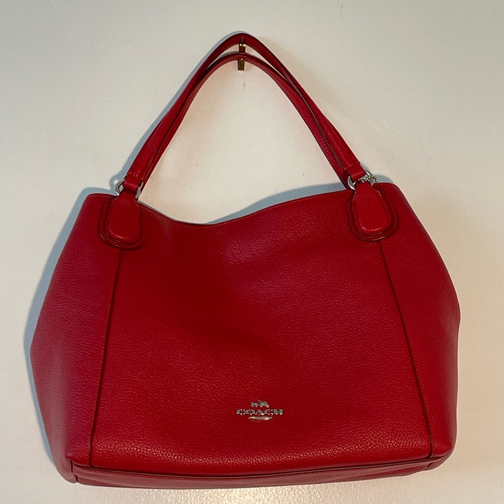 NEW! Coach Red Coach Purse WIth Attachable Strap And Storage Bag